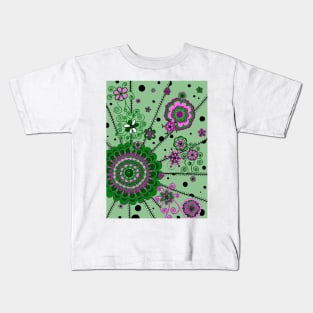 Mandala -- Pink and Green Kids T-Shirt